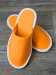 Вафельные тапочки с закрытым мысом оранжевые ТМ-02 (25)