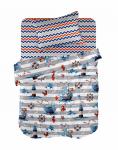 КПБ 1.5 "WENGE" kids (поплин) Sea travel 13405-1/13166-7