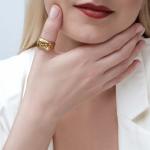 "Лаваш" кольцо в золотом покрытии из коллекции "SALE" от Jenavi