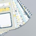 Бумага для скрапбукинга 30х30 см "Геометрия", двусторонняя, 12 листов, 12 дизайнов, 180 г/м2