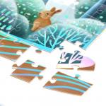 Голографический фигурный пазл «Зимний лес», 129 деталей