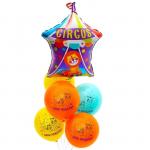 Букет из воздушных шаров «С днём рождения», зверята, латекс, фольга, набор 7  шт.