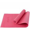 Коврик для йоги и фитнеса FM-101, PVC, 183x61x0,6 см, розовый