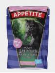 Корм для кошек "Appetite" мясное ассорти в соусе (пауч)
