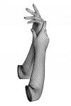 Перчатки вечерние черные сетчатые эластичные длинные женские перчатки "Маленькие секреты" LE CABA