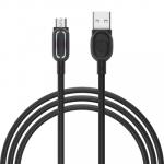 BY Кабель для зарядки Антарес Micro USB, 1м, 3A, штекер с подсветкой, плетен. кабель