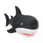 Антистрессовая игрушка "Акула" черная, красный рот 51х23х22
