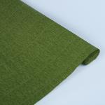 Бумага для упаковок и поделок, гофрированная, оливковый зелёный, однотонная, двусторонняя, рулон 1 шт., 0,5 х 2.5 м