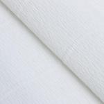 Бумага для упаковки и поделок, гофрированная, белоснежная, однотонная, двусторонняя, рулон 1шт., 0,5 х 2,5 м