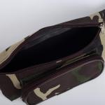 Поясная сумка на молнии, наружный карман, цвет хаки/камуфляж
