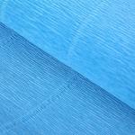 Бумага для упаковок и поделок, гофрированная, небесная, голубая, однотонная, двусторонняя, рулон 1 шт., 0,5 х 2,5 м