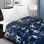 КПБ  Insight  2,0 спальный с европростыней, поплин,  Космонавт