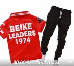 Детский костюм футболка красная BEIKE LEADERS с черными брюками XI