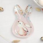 Блюдо стеклянное сервировочное Доляна «Кролик», 21_13,5_1,8 см
