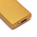 Зажигалка электронная в подарочной коробке, USB, спираль, 2.5 х 8 см, золото
