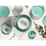 Блюдце фарфоровое кофейное DOTS menta, d=11,5 см, цвет бирюзовый