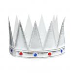 Корона «Царь», с камнями, цвет серебряный
