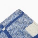 Одеяло байковое Экономь и Я "Клетка" цвет синий, 100х140 см, 100% хлопок, 400г/м2