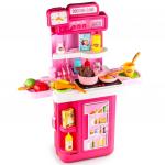 *BOWA Игровой набор"Передвижная кухня" (63х49 см, 41 дет., сборный, свет, звук, в чемодане, розовый)