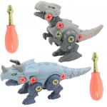*Mioshi Active Игровой набор "Динозавр-конструктор: Тираннозавр и трицератопс" (2 шт., 20 см, 2 отвёртки)