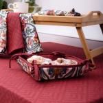 Набор декоративных полотенец (3 шт.) в текстильной вазе, рогожка,  Дивный сад