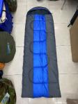 Спальник одеяло с капюшоном 210*70см 1400гр серо-синий +0С