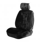 Накидки на сиденья Cartage универсальные, искусственный мех, чёрный, набор 6 шт