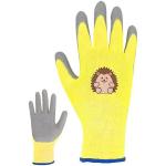 Перчатки нейлоновые детские "Little gardener-Ёжик" с полиуретановым покрытием полуоблитые, желтые XS р-р ДоброСад