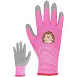 Перчатки нейлоновые детские "Little gardener-Ёжик" с полиуретановым покрытием полуоблитые, розовые XS р-р ДоброСад