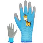 Перчатки нейлоновые детские "Little gardener-Жирафик" с полиуретановым покрытием полуоблитые, голубые L р-р ДоброСад