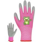 Перчатки нейлоновые детские "Little gardener-Лягушонок" с полиуретановым покрытием полуоблитые, розовые S р-р ДоброСад