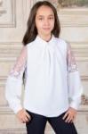 Блузка для девочки SP004 длинный рукав Белый
