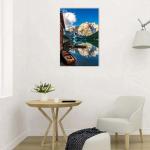 Картина на подрамнике "Горное озеро" 50*100 см