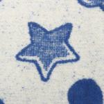 Одеяло байковое Совы на луне 100х140см, цвет синий 400г/м , хлопок 100%