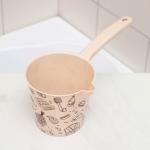 Ковш со сливом «Русская банька», 1,5 л, 33?16,5?15,5 см, цвет бежевый
