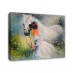 Картина на подрамнике "Девушка с конём" 40*50 см