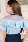 Блузка для девочки SP0202. 3 Голубой