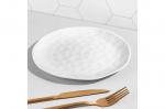 Тарелка для закуски 21*21*1,7 см "Консонанс" белая глянец
