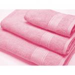 набор махровых полотенец 3 шт розовый