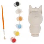 Набор для детского творчества фигурка для росписи «Три кота» (краски, кисточка)
