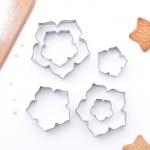 Набор форм для вырезания печенья «Лепестки петуньи», 7,5?7 см, 6 шт, цвет хромированный