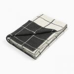 Одеяло байковое Этель "Клетка" цвет серый, 140х200 см, 100% хлопок, 400г/м2