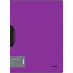 Папка с пластиковым клипом Berlingo Color Zone А4, 450 мкм, фиолетовая, FCl_A4060