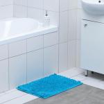 Коврик для ванной Доляна «Букли длинные», 40_60 см, цвет синий