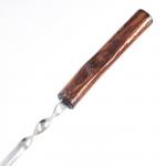 Шампур уголок, с деревянной ручкой  "Эко" рабочая часть - 50 см, 73 х 1.2 см, сталь - 2 мм,