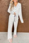 Бело-серая полосатая пижама