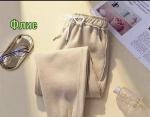 Спортивные штаны женские 7007 "Однотон - Низ Эмблема-Надпись" Бежевые