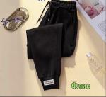Спортивные штаны женские 7007 "Однотон - Низ Эмблема-Надпись" Черные