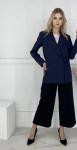 Женская Одежда 13001 "Пуговицы-Однотонный"Темно-Синий