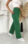 Спортивные штаны женские 9009 " Клеш - Мелкая Лапша" Зеленые
